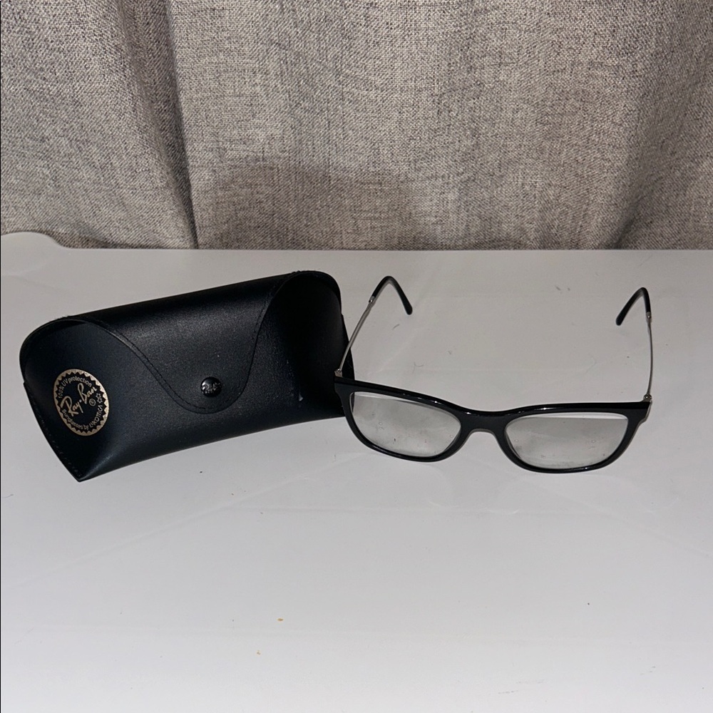 Ray-Ban Sunglasses Frame Only RB 4344‎ 601 Gloss Black/Silver Square Italy 56 mm